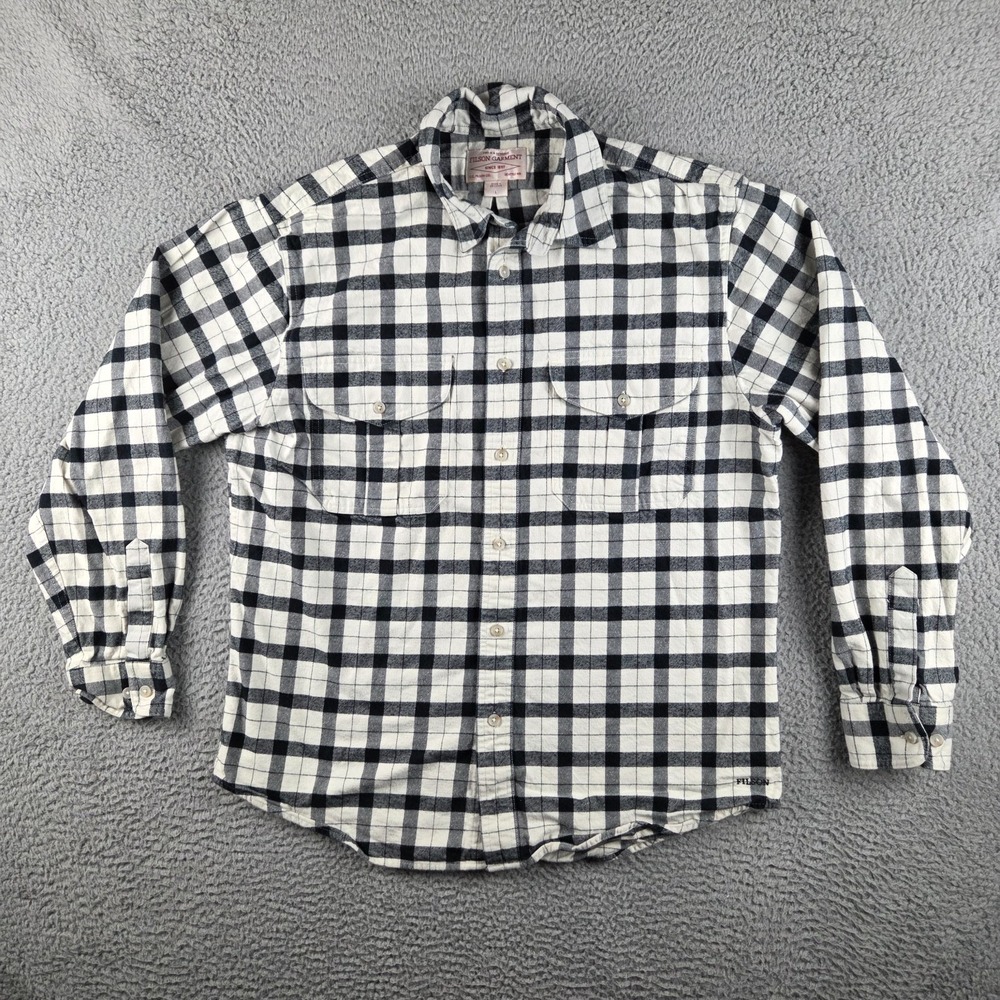Filson Shirt Mens L Plaid Alaskan Guide Flannel Long Sleeve Outdoors Hiking